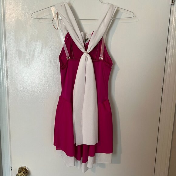 Curtain Call Child Large Style #E7527 Fuschia and White Dance Costume - Picture 3 of 9